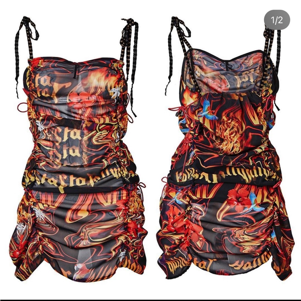 Skoot Apparel Holygram Dress in Fire